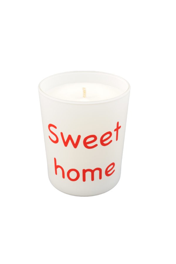 bougie personnalisée Sweet home rouge