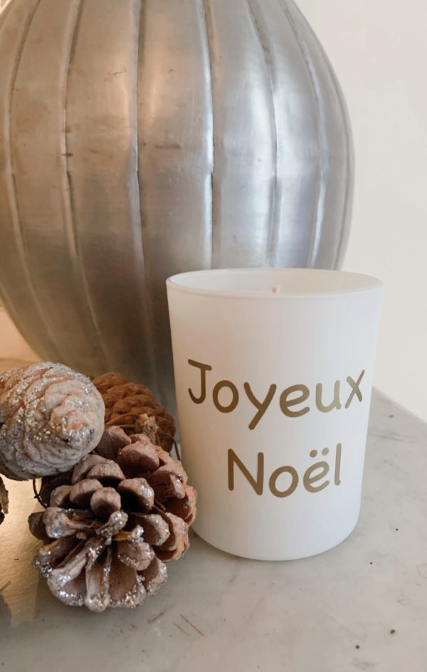 Bougie personnalisée Joyeux Noël