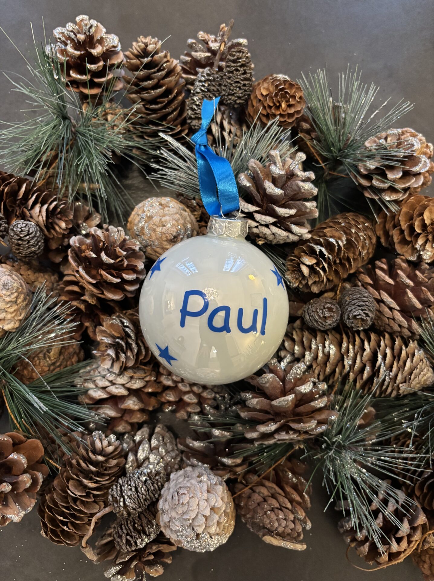 Boules de Noël personnalisées blanc brillant – Image 4