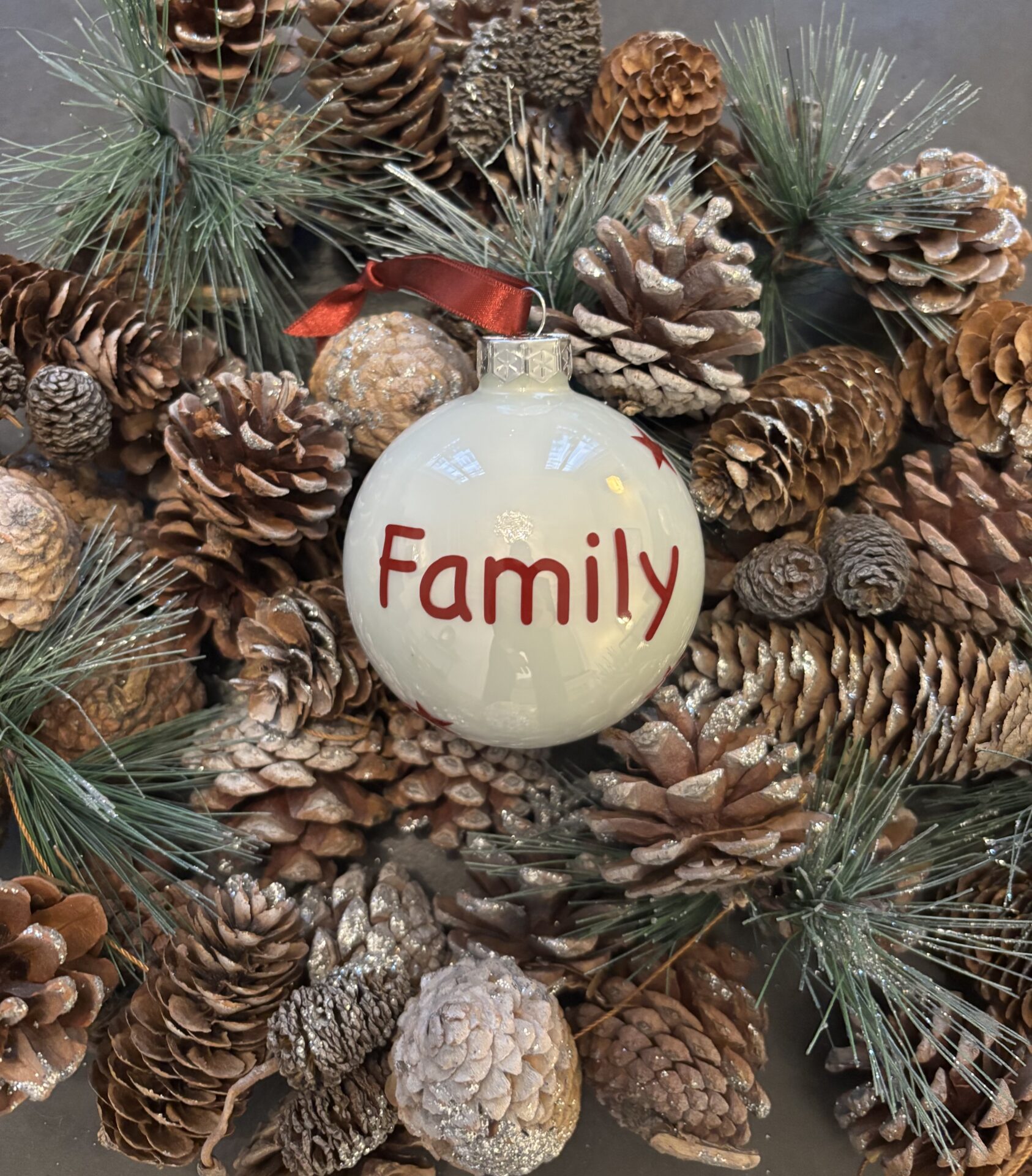 Boules de Noël personnalisées blanc brillant – Image 6