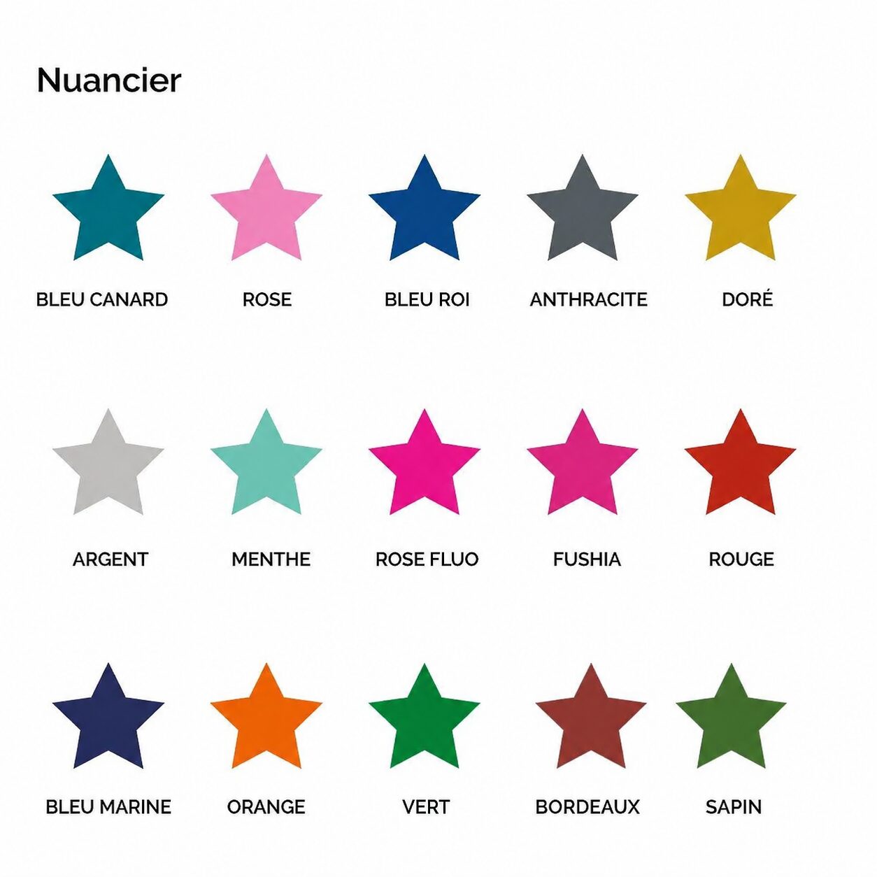 nuancier vinyle