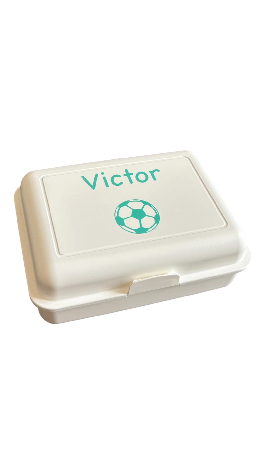 Boîte à goûter personnalisée, boîte à goûter personnalisable, boîte à goûter, cadeau garçon, cadeau personnalisé, sport, foot, école, ombre naturelle